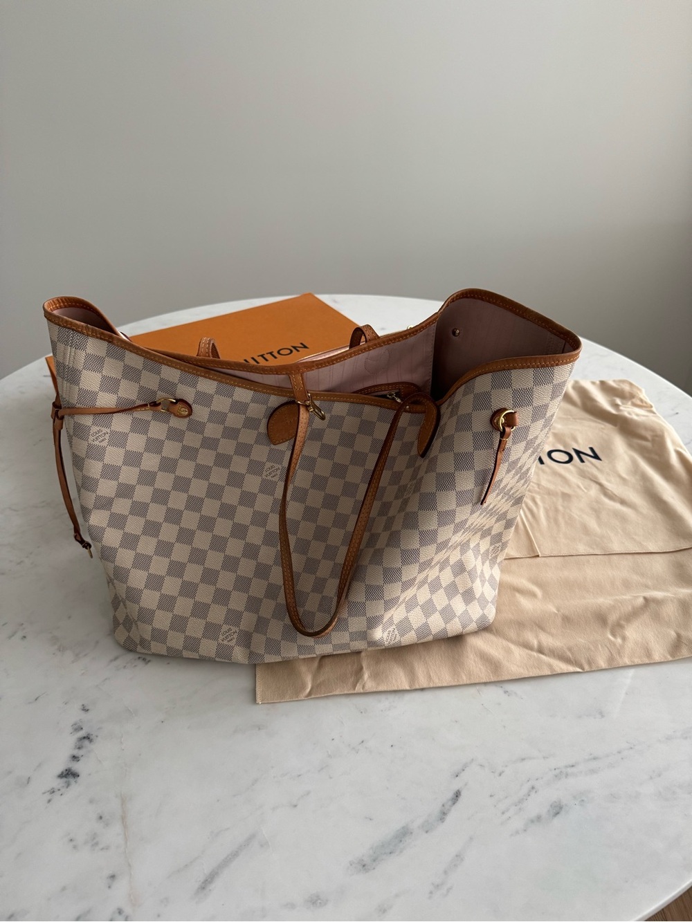 Louis Vuitton Neverfull MM Rose Ballerine – Read Description